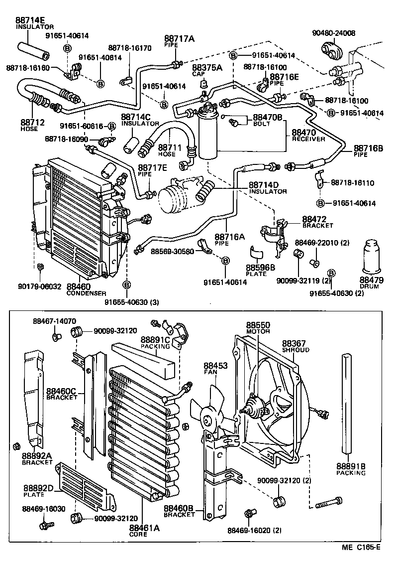  TERCEL |  HEATING AIR CONDITIONING COOLER PIPING