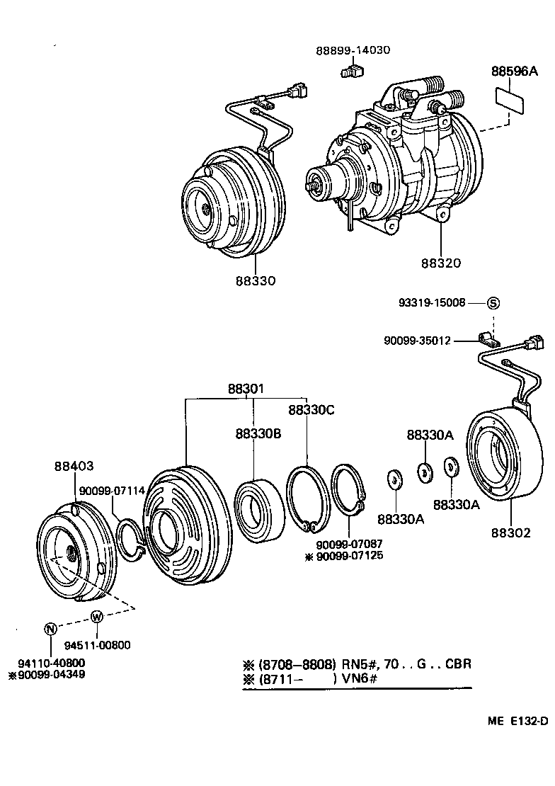  4 RUNNER TRUCK |  HEATING AIR CONDITIONING COMPRESSOR