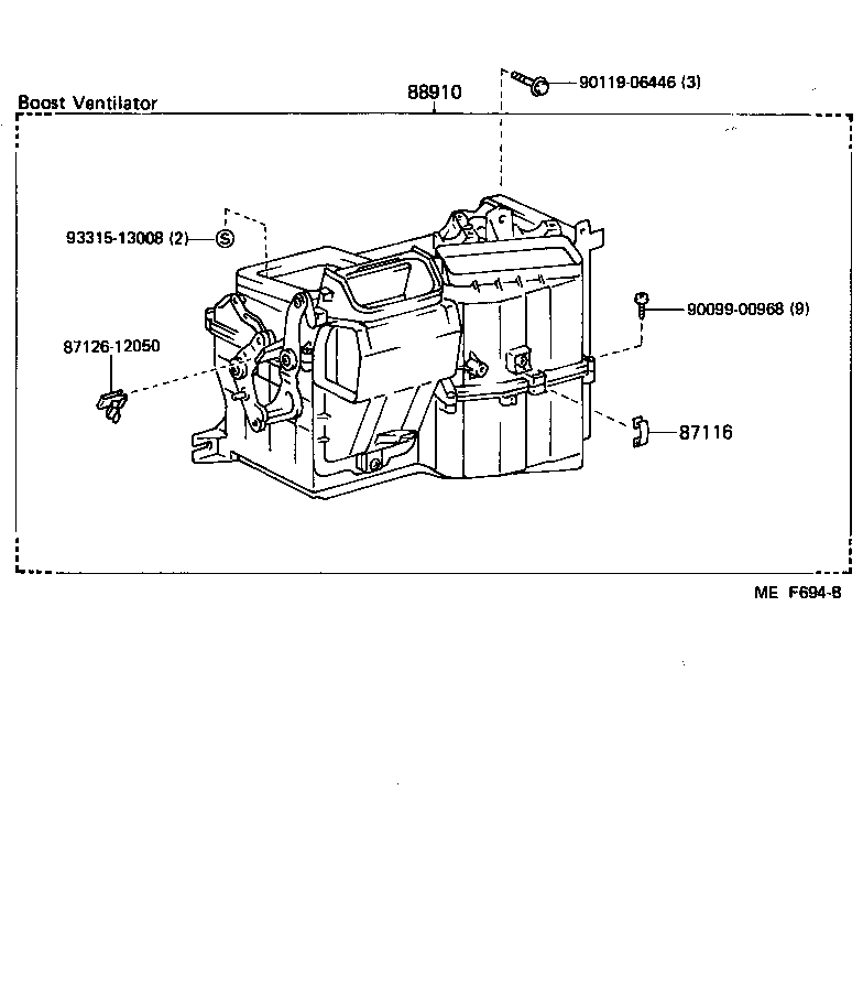  4 RUNNER TRUCK |  HEATING AIR CONDITIONING HEATER UNIT BLOWER