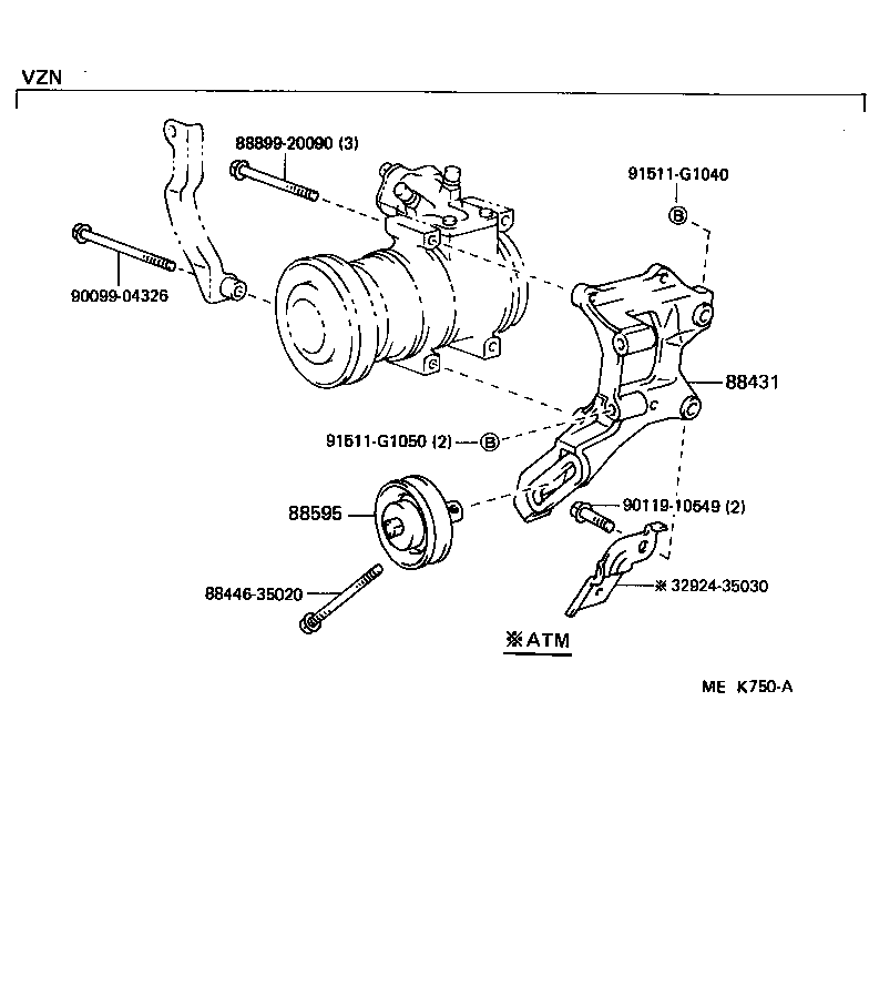  4 RUNNER TRUCK |  HEATING AIR CONDITIONING COMPRESSOR