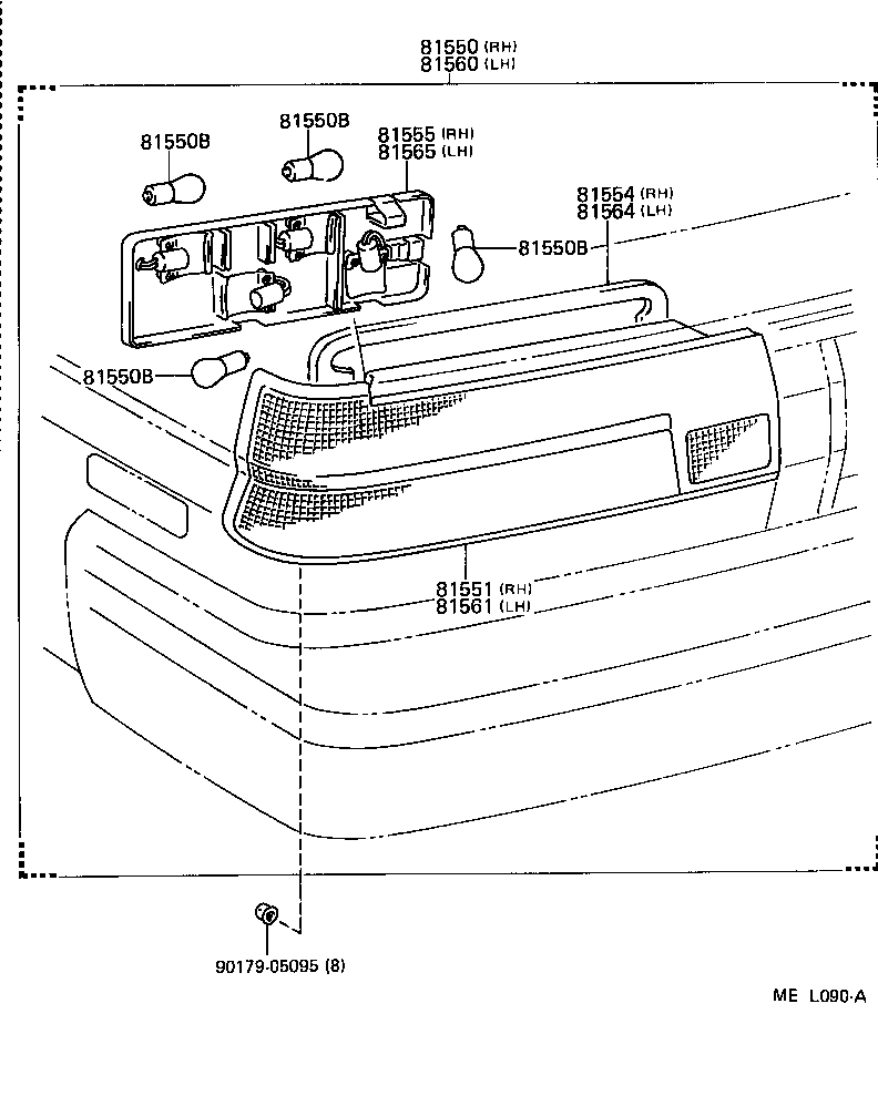  TERCEL |  REAR COMBINATION LAMP