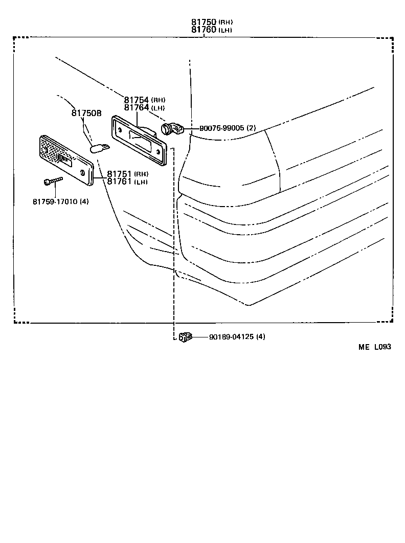  TERCEL |  REAR SIDE MARKER LAMP