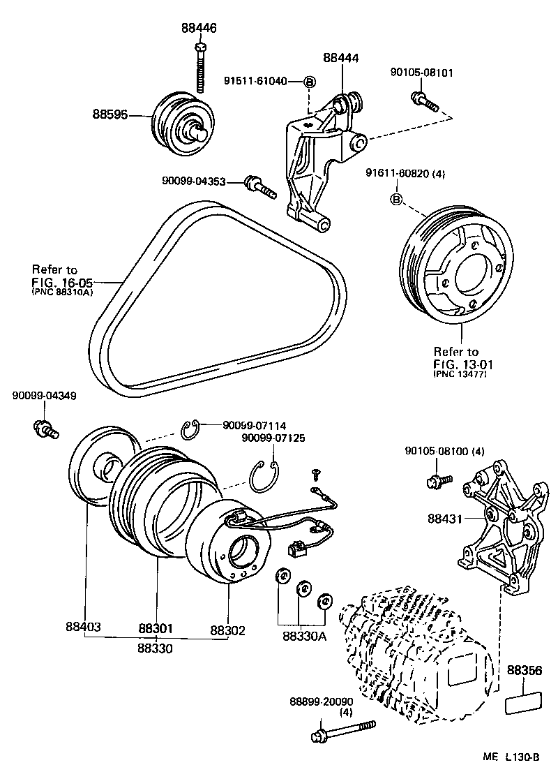  TERCEL |  HEATING AIR CONDITIONING COMPRESSOR