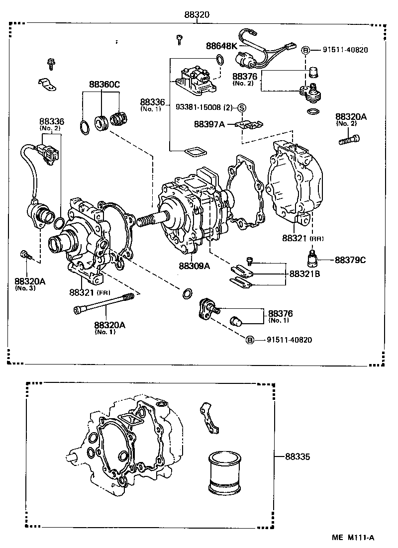  TERCEL |  HEATING AIR CONDITIONING COMPRESSOR