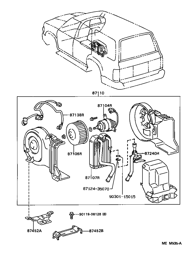  4 RUNNER TRUCK |  HEATING AIR CONDITIONING HEATER UNIT BLOWER