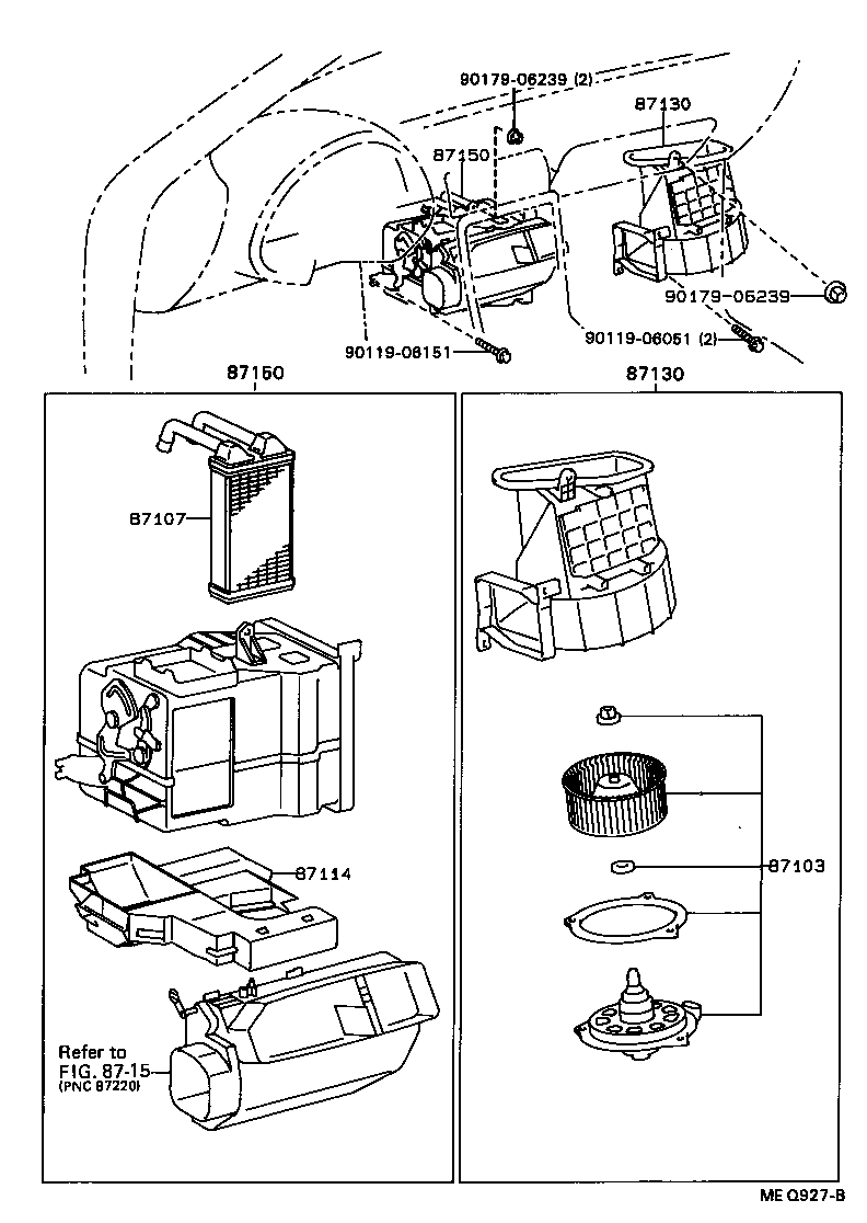 TERCEL |  HEATING AIR CONDITIONING HEATER UNIT BLOWER