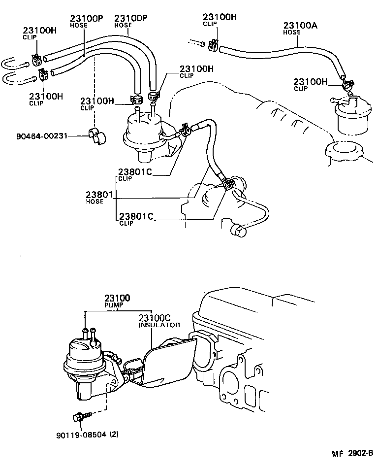  TERCEL |  FUEL PUMP PIPE