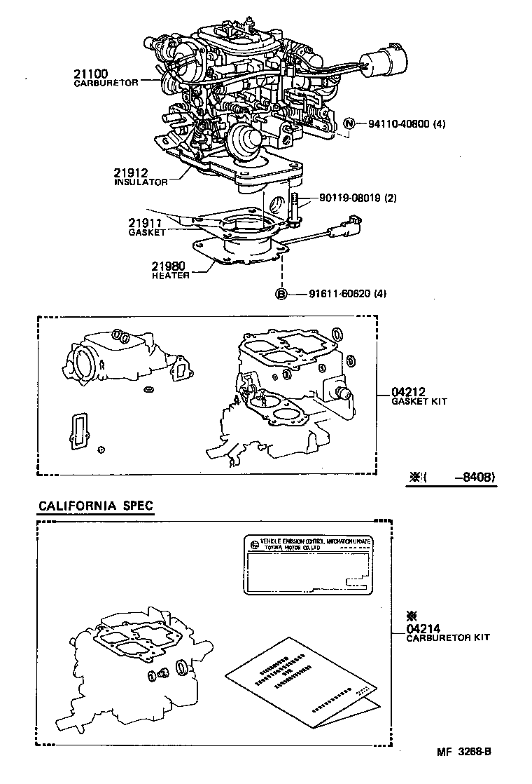  4 RUNNER TRUCK |  CARBURETOR ASSEMBLY