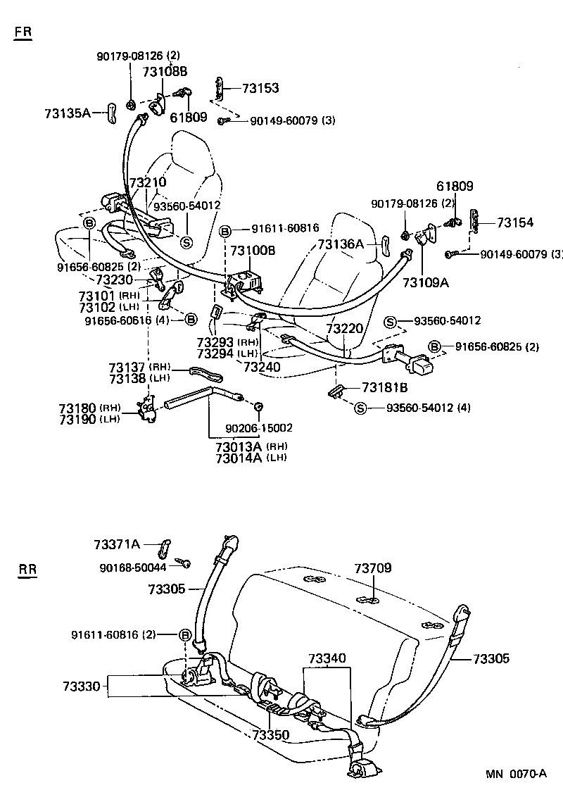  TERCEL |  SEAT BELT CHILD RESTRAINT SEAT