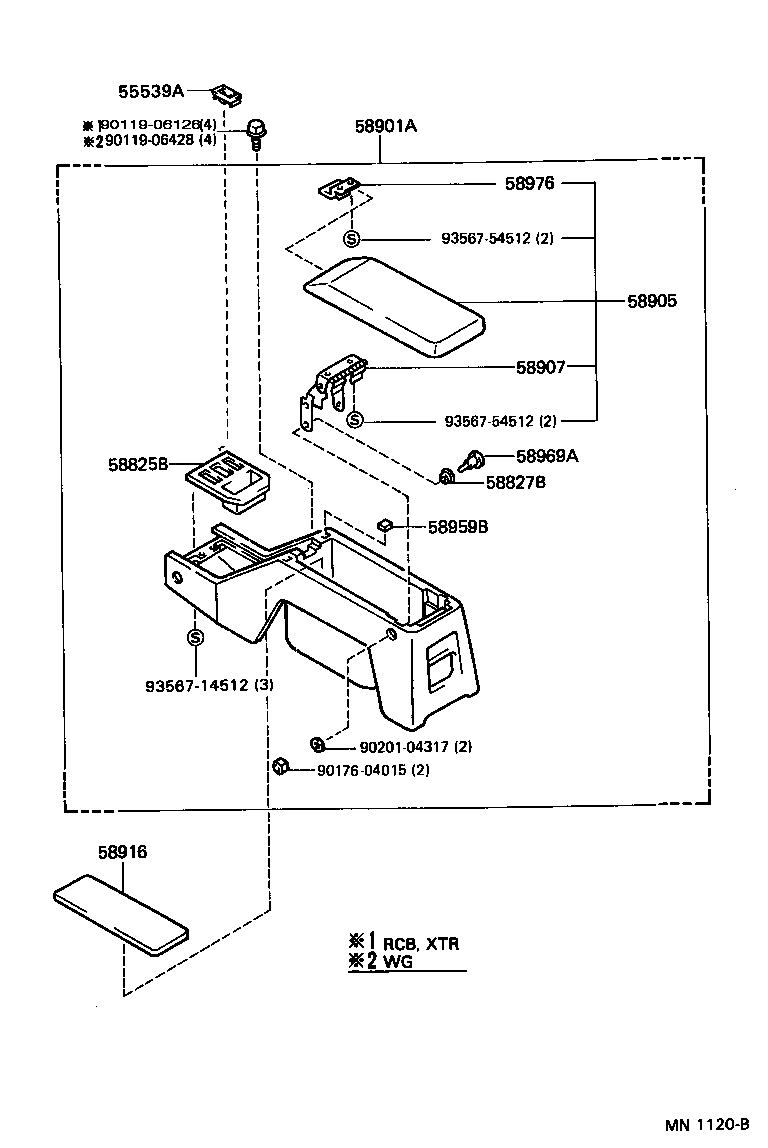  4 RUNNER TRUCK |  CONSOLE BOX BRACKET
