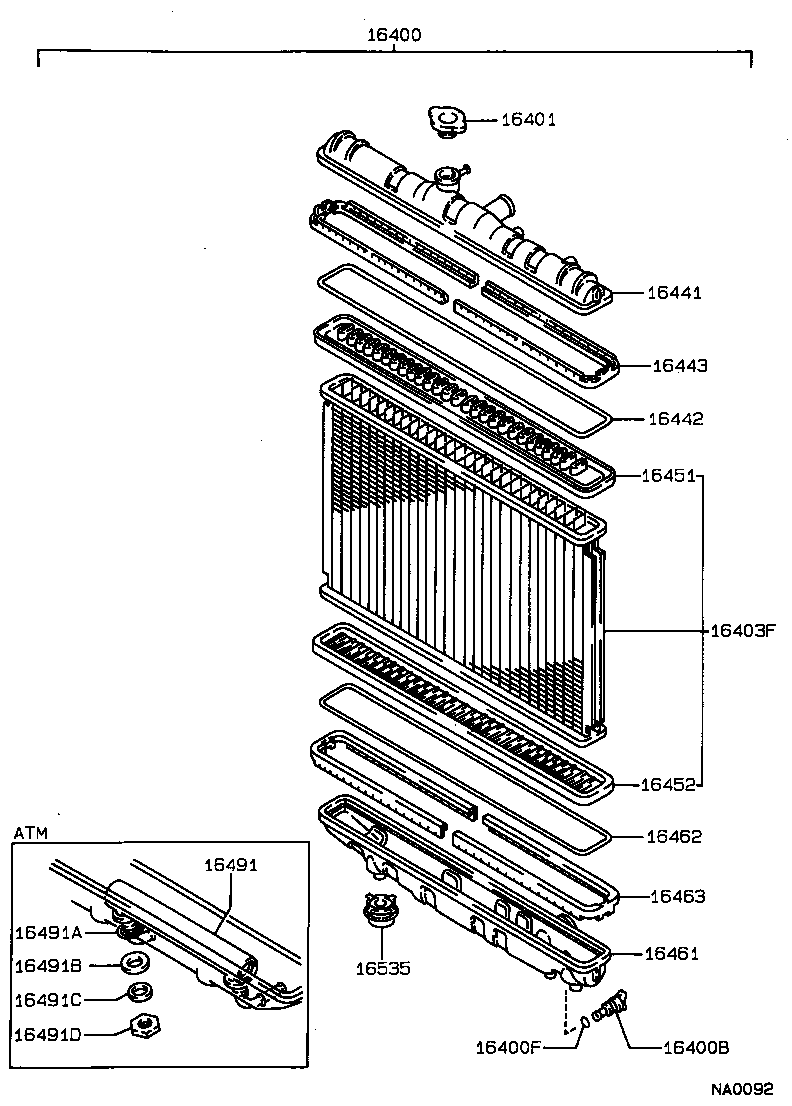 TERCEL |  RADIATOR WATER OUTLET