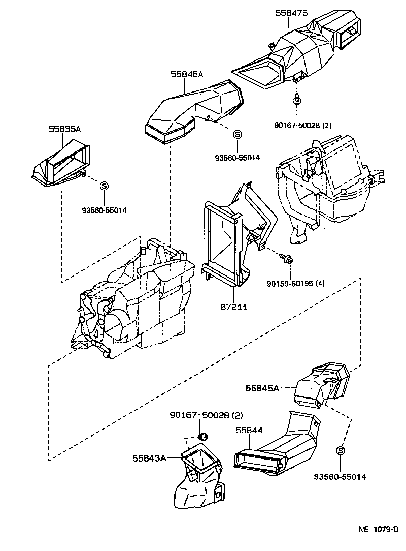  4 RUNNER TRUCK |  HEATING AIR CONDITIONING CONTROL AIR DUCT