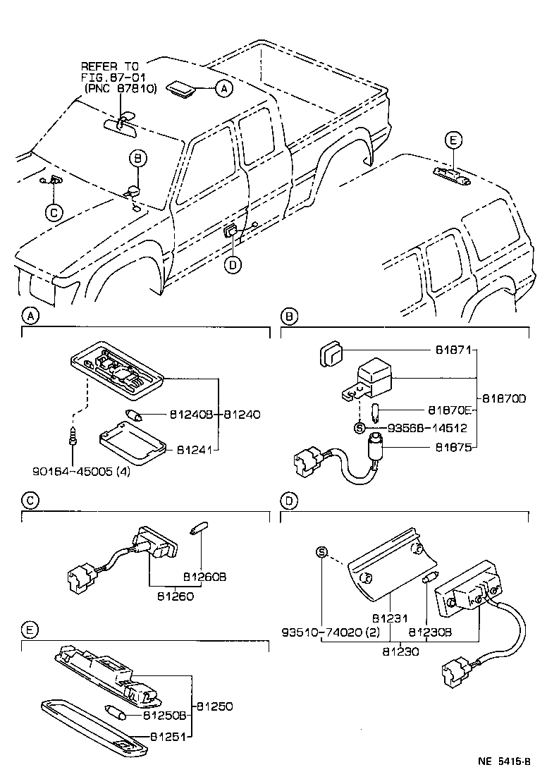  4 RUNNER TRUCK |  INTERIOR LAMP