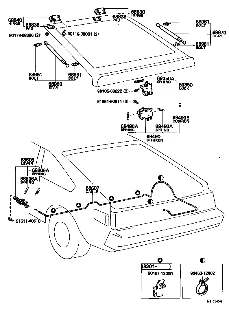  CELICA |  BACK DOOR LOCK HANDLE