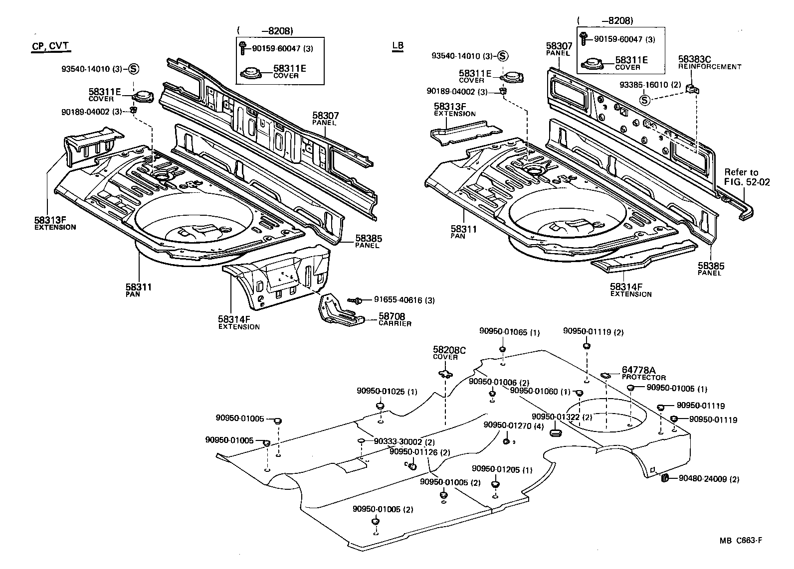  CELICA |  FLOOR PAN LOWER BACK PANEL
