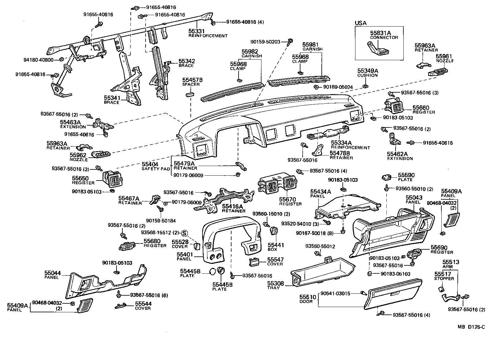  CELICA |  INSTRUMENT PANEL GLOVE COMPARTMENT