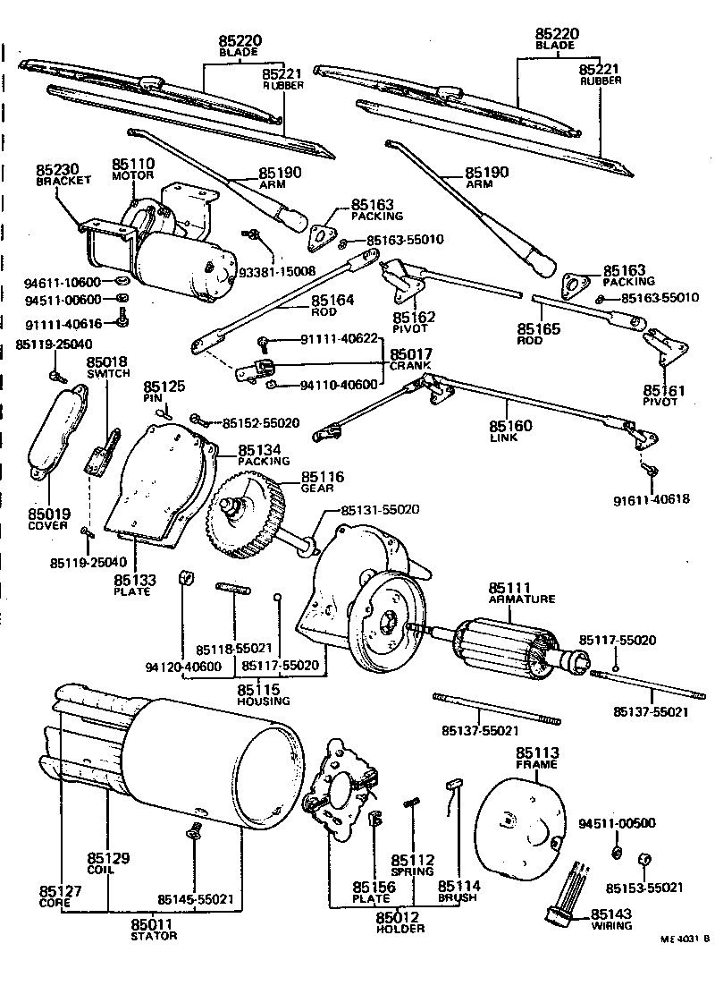  LAND CRUISER 40 55 |  WINDSHIELD WIPER