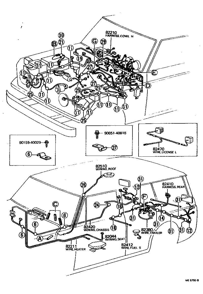  LAND CRUISER 40 55 |  WIRING CLAMP