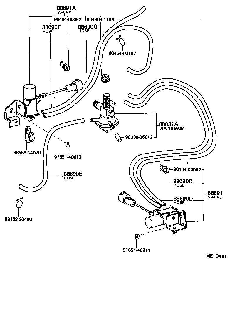  CELICA |  HEATING AIR CONDITIONING VACUUM PIPING